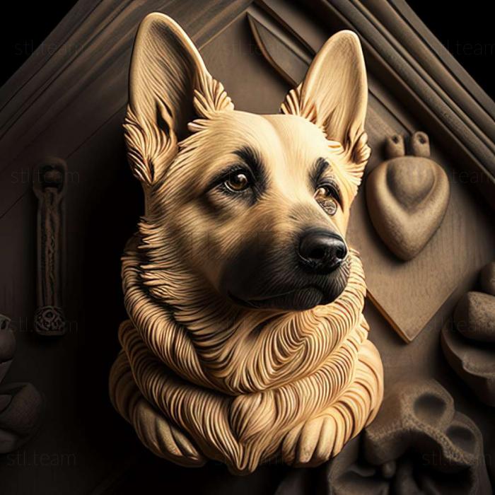 3D model German Wachtelhund dog (STL)